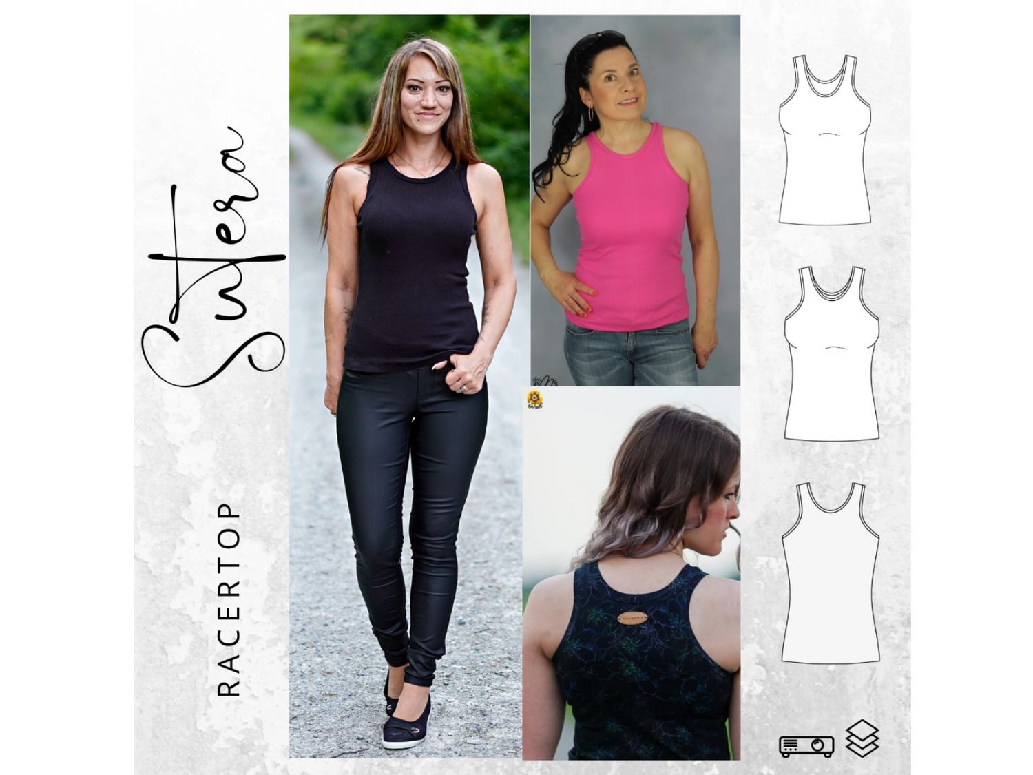 Schnittmuster  Racer Top SUTERA Gr. 32-48