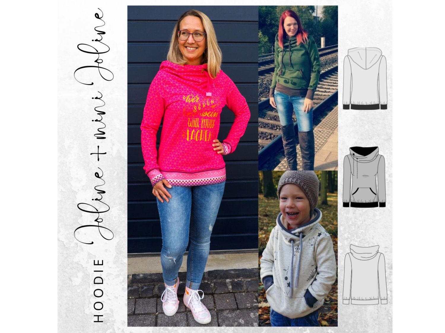 Schnittmuster  Hoodie mini JOLINE &amp; JOLINE
