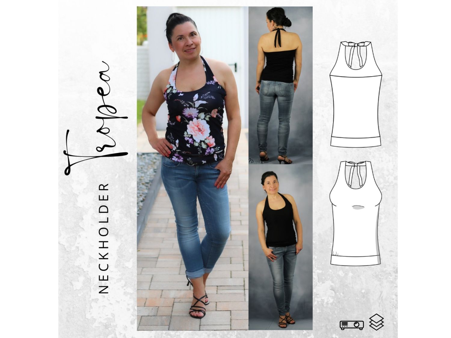 Schnittmuster  Neckholder TROPEA Gr. 32-48