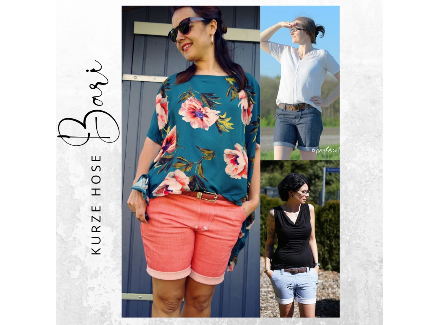 Schnittmuster  kurze Hose BARI Gr. XS-XL