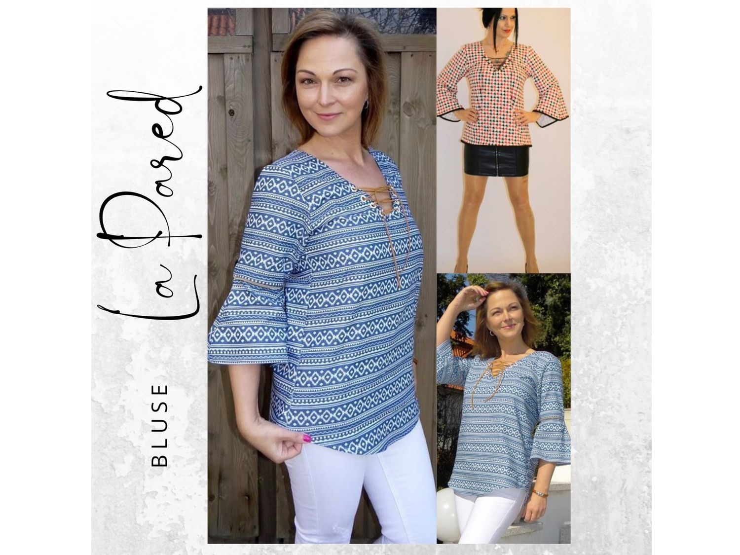 Schnittmuster  Bluse/ Tunika LA PARED  Gr. XS-XXL