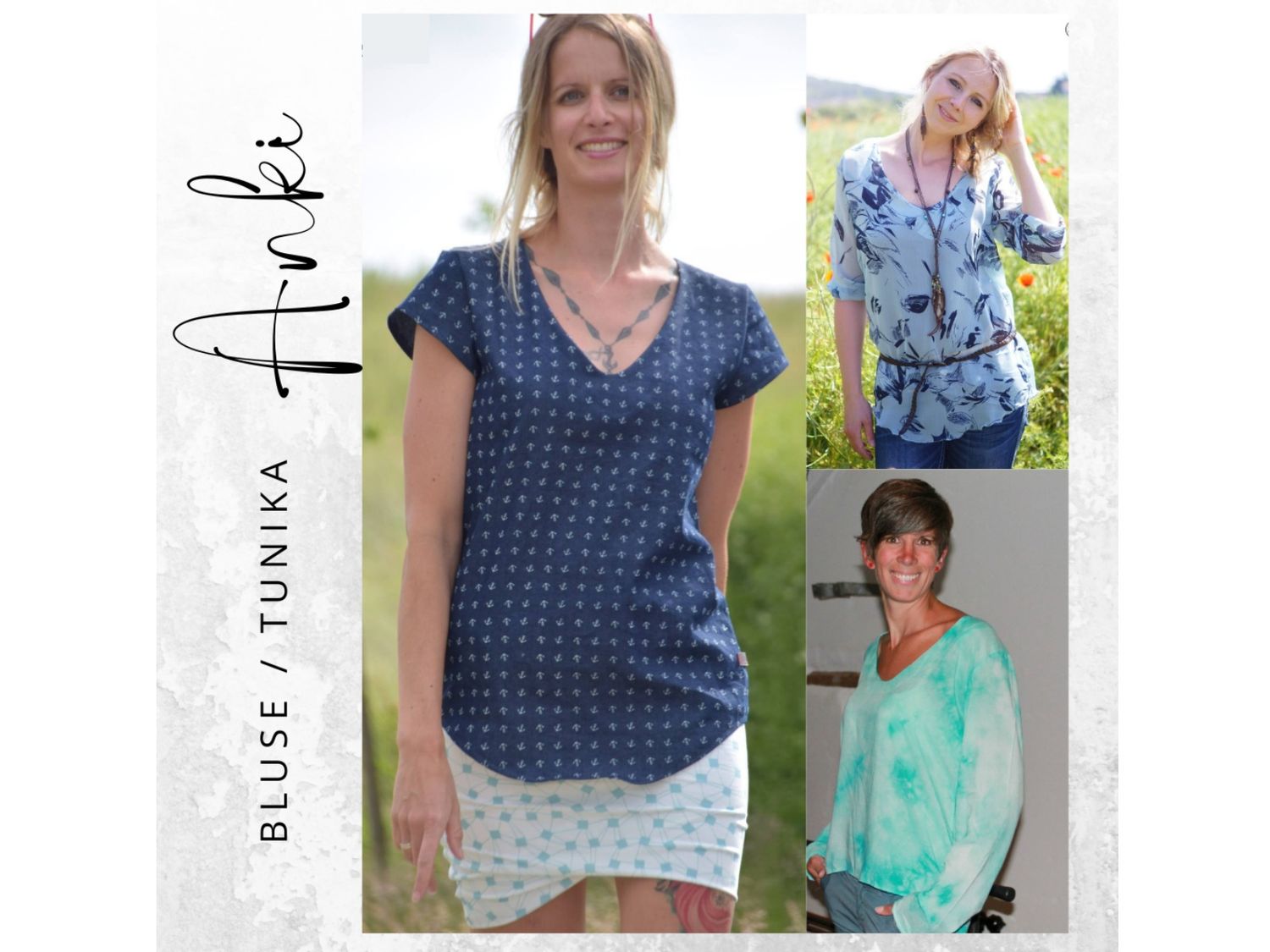 Schnittmuster  Bluse/ Tunika ANKI  Gr. XS-XXL