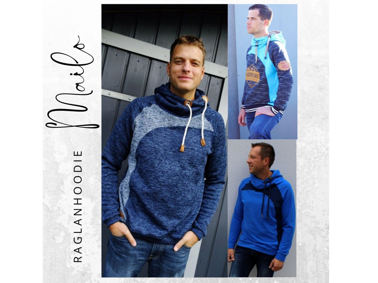 Schnittmuster  Raglanhoodie MAILO Gr. S-XXXL