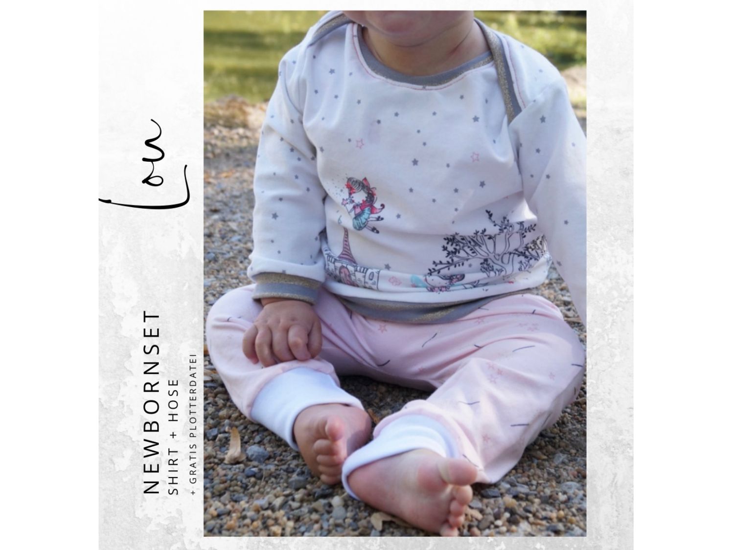 Newborn-Set LOU Hose+Shirt  Gr. 50-92 icl. gratis Plottdatei