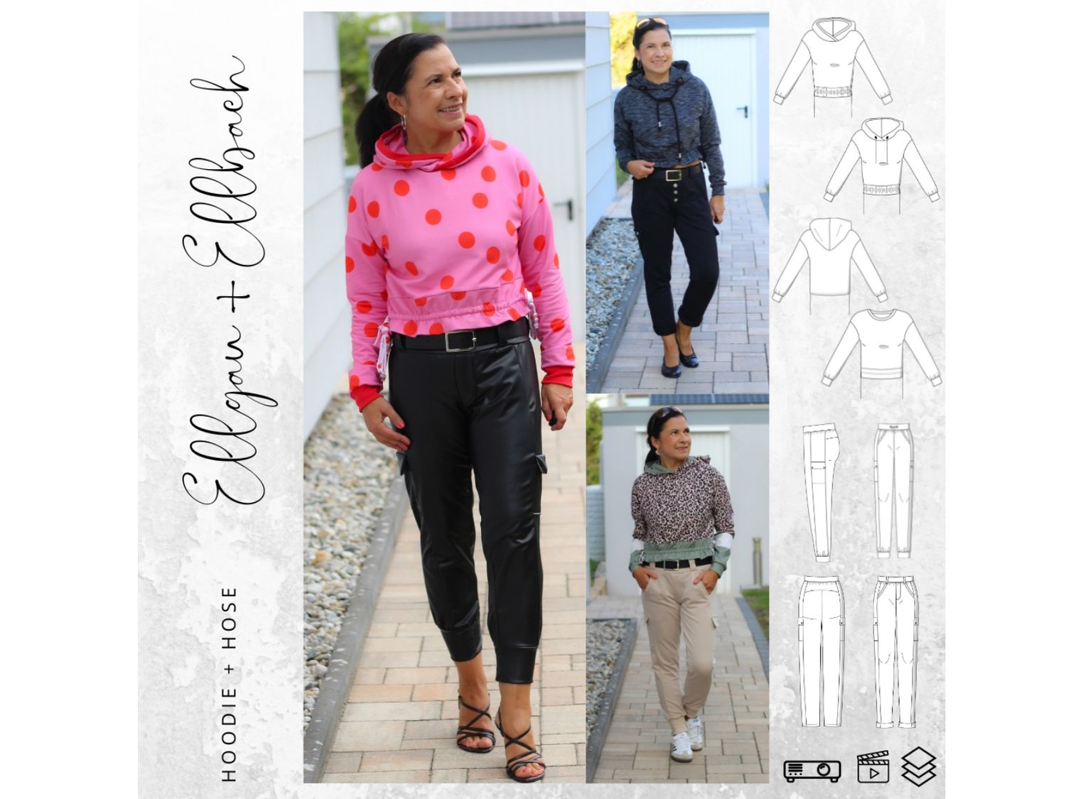 Kombi Ebook Hoodie ELLGAU Gr. 34-56 + Hose ELLBACH Gr. 34-54 Kombi Ebook Hoodie ELLGAU Gr. 34-56 + Hose ELLBACH Gr. 34-54