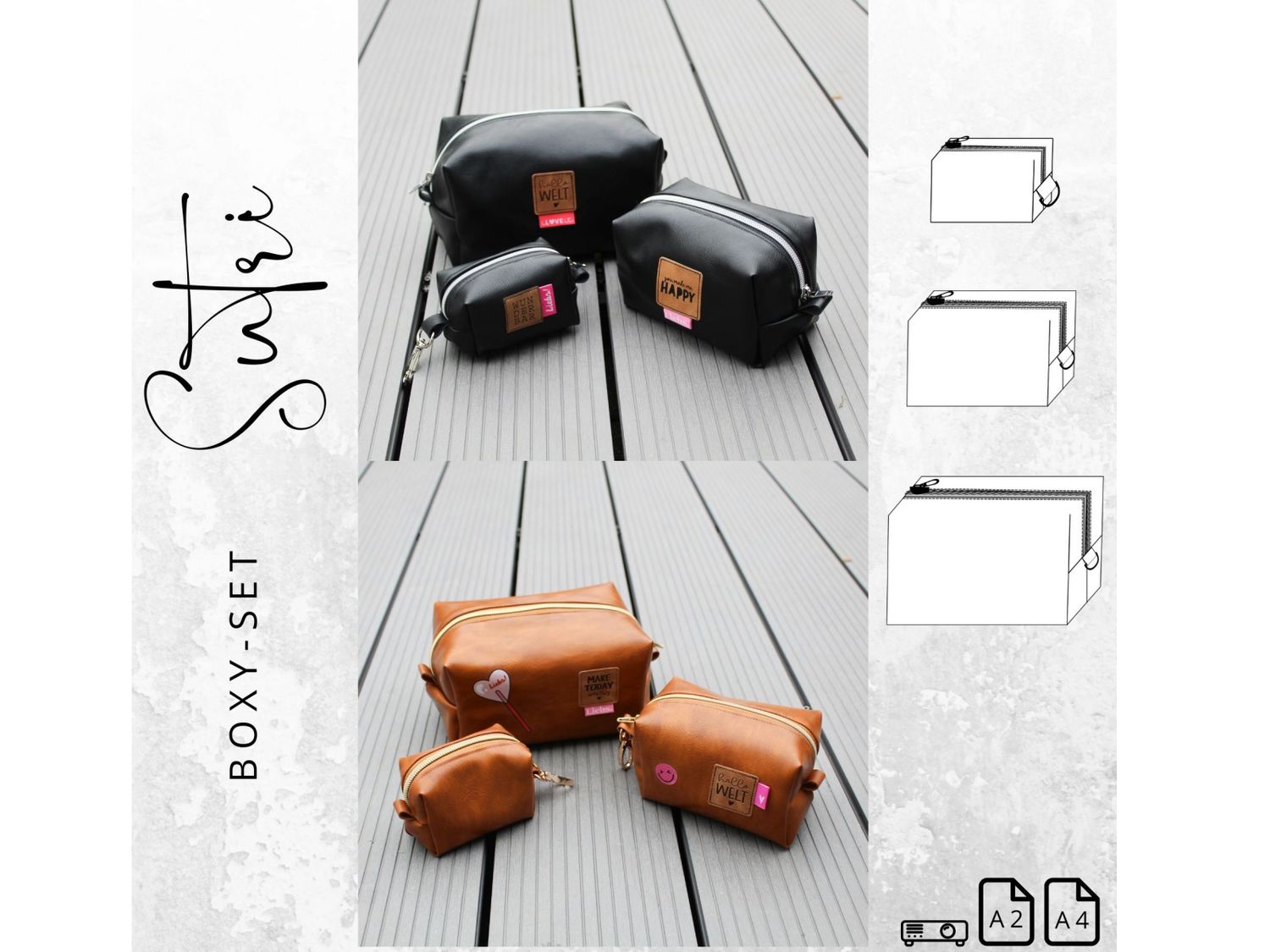 Ebook 3er Set Boxy SUTRI Schnittmuster