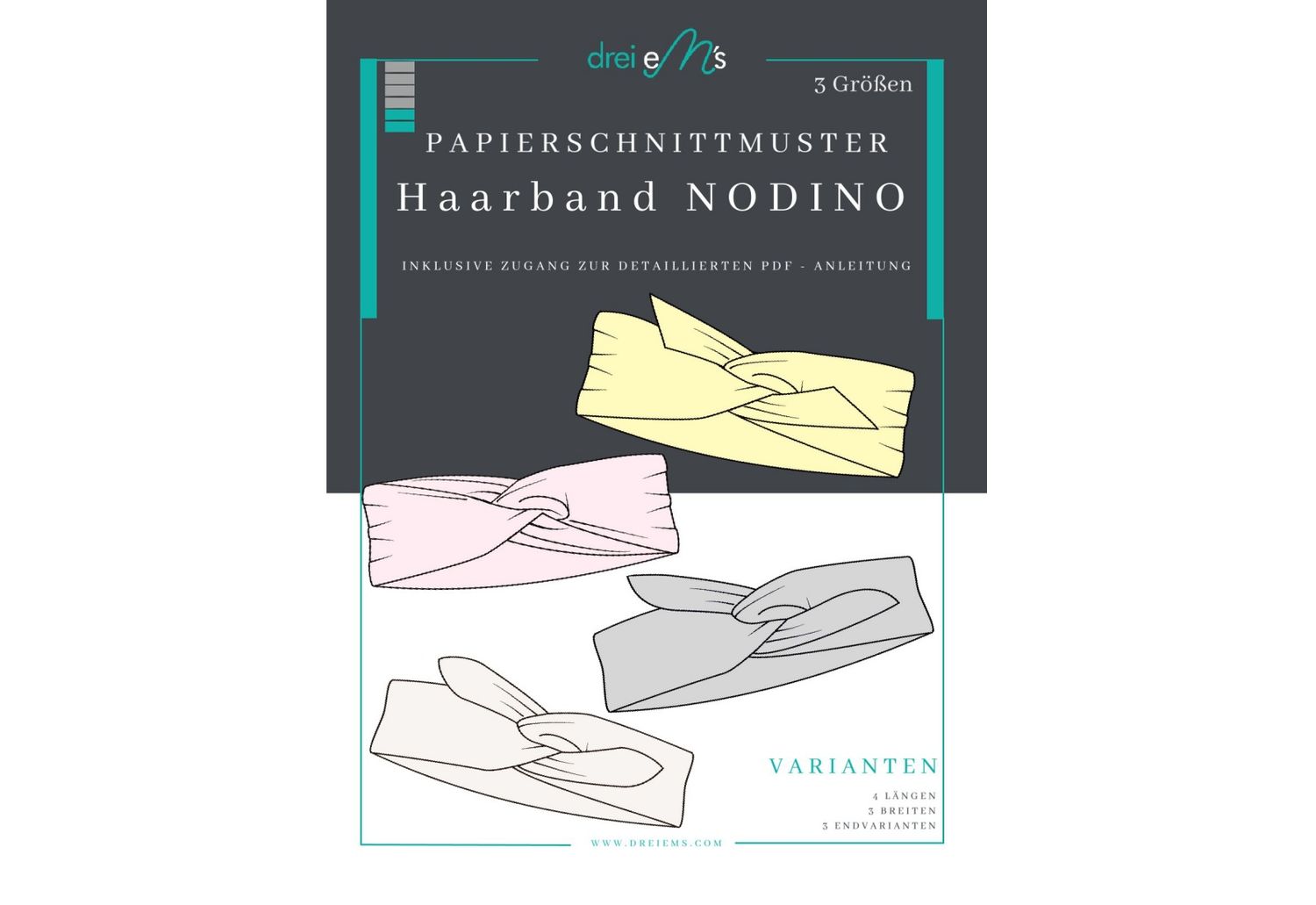 Papierschnittmuster  Haarband NODINO