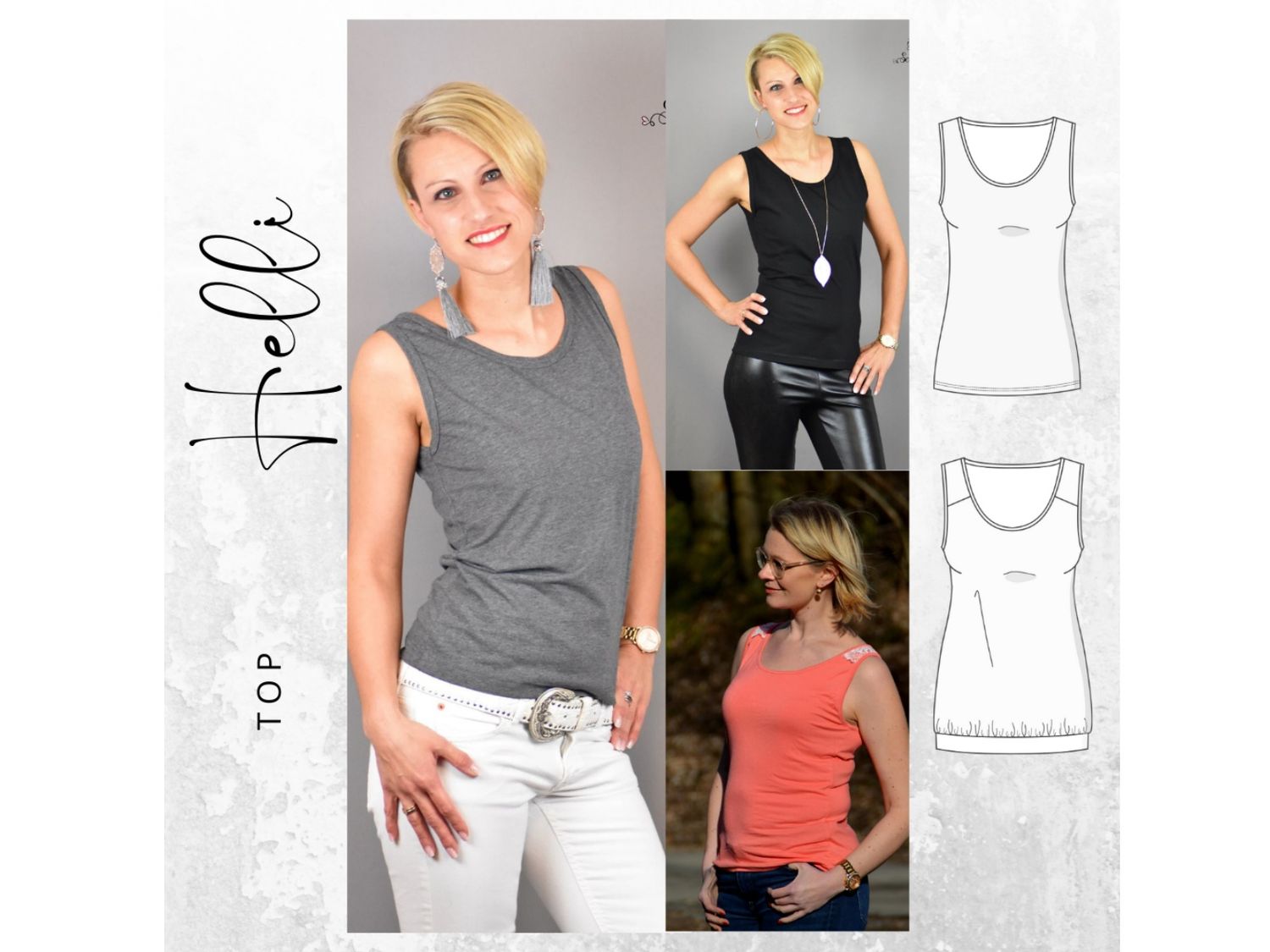 Schnittmuster  Top HELLI Gr. 34-54