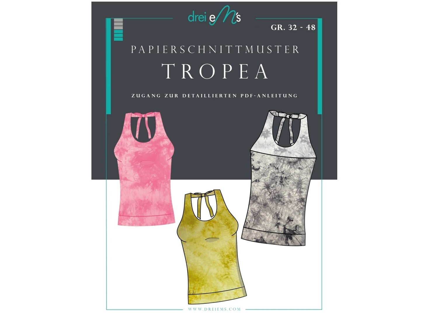 Papierschnittmuster Neckholder TROPEA Gr. 32-48
