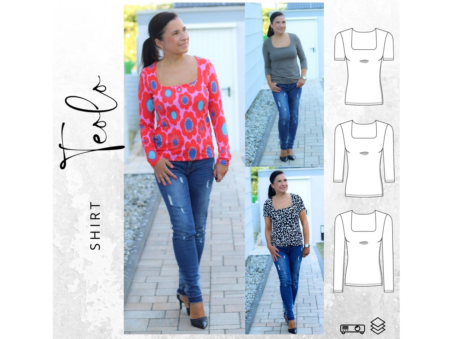Ebook Shirt TEOLO Gr. 32-56 PDF Schnittmuster