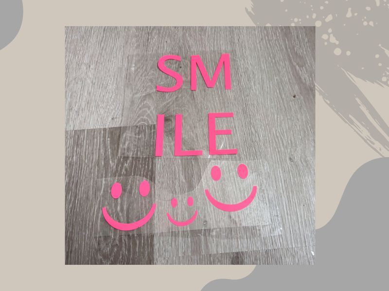 Bügelbild SMILE neonpink passend zu NEVIANO