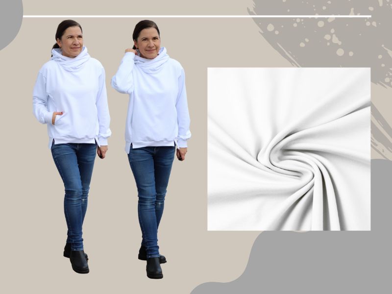 NÄHPAKET Hoodie NEVIANO  French Terry weiss