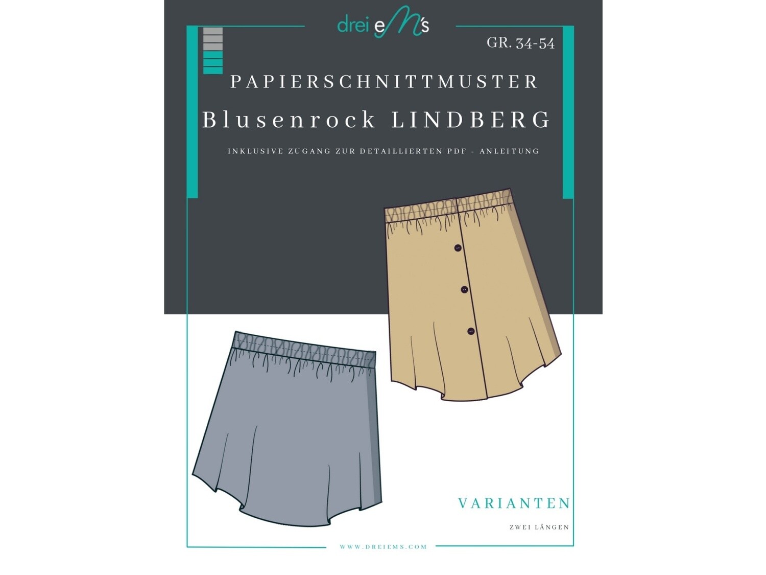 Papierschnittmuster Blusenrock LINDBERG