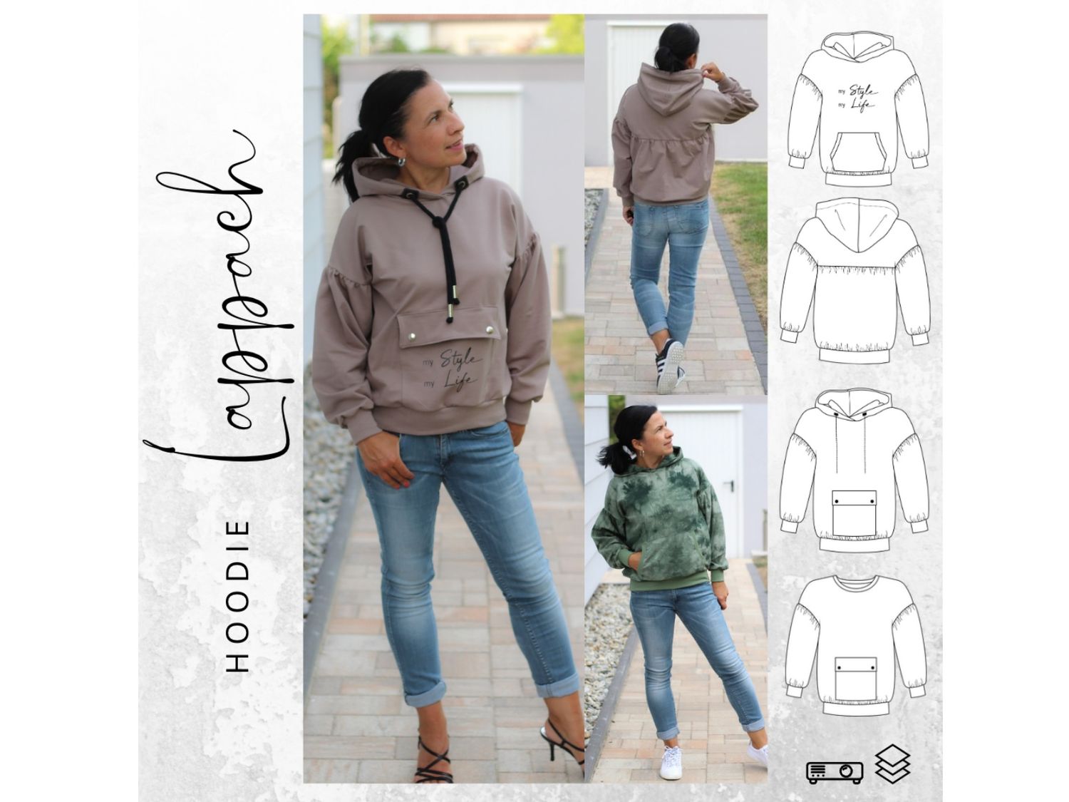 Schnittmuster  Hoodie LAPPACH Gr. 34-54