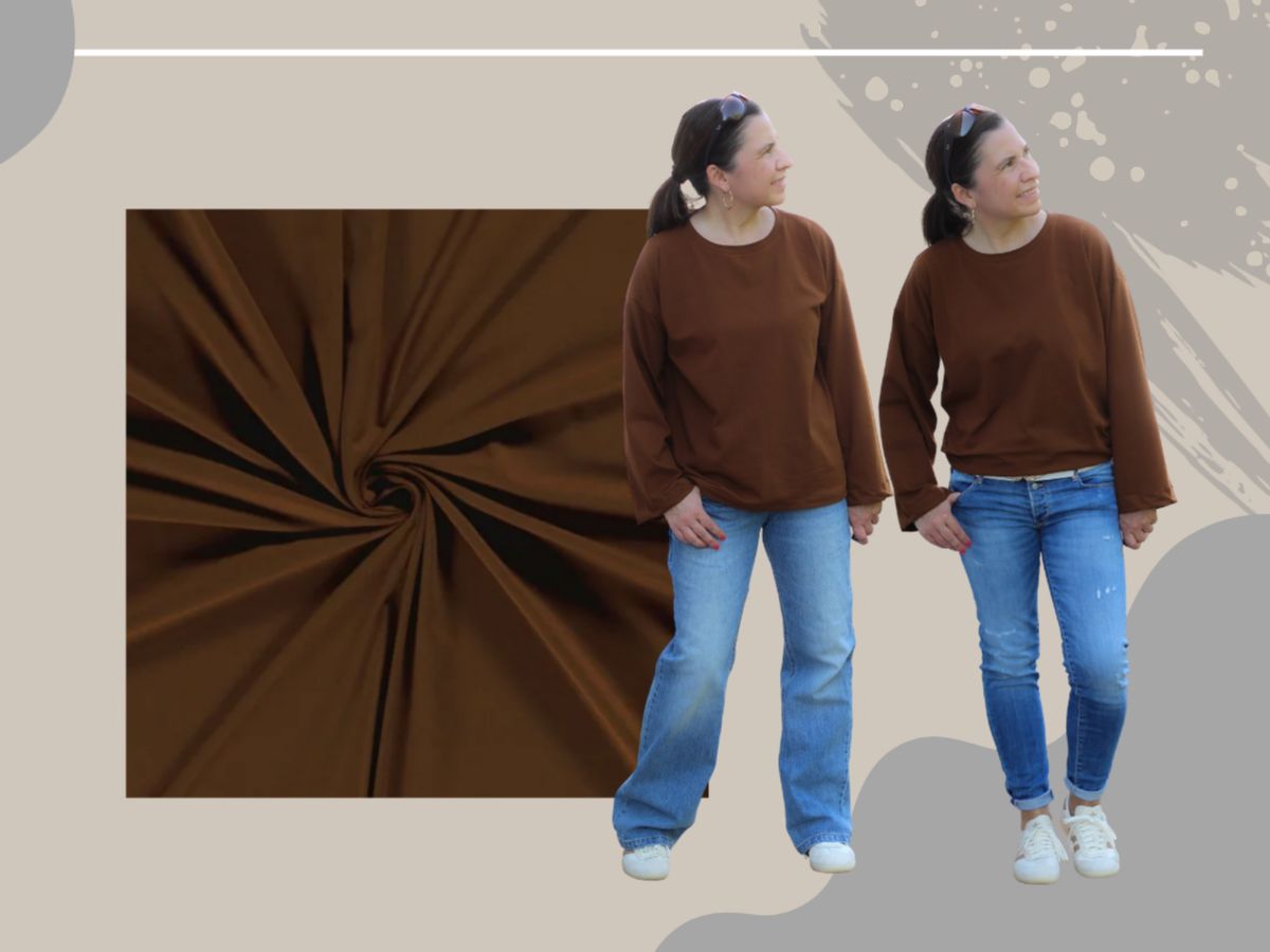 Nähpaket Shirt LOVANI Jersey schokobraun