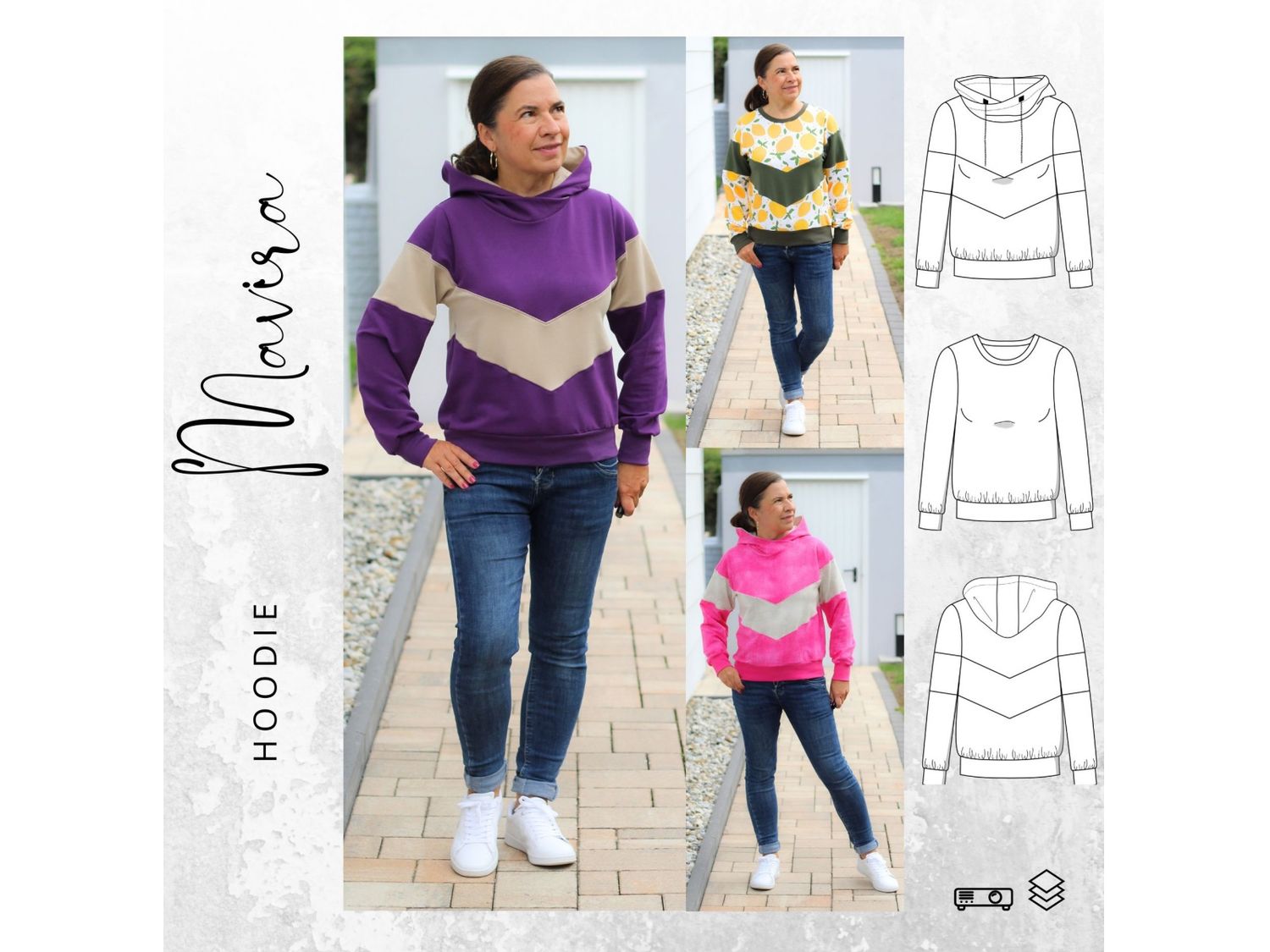 Schnittmuster Ebook Hoodie MAVIRA Gr. 34-56