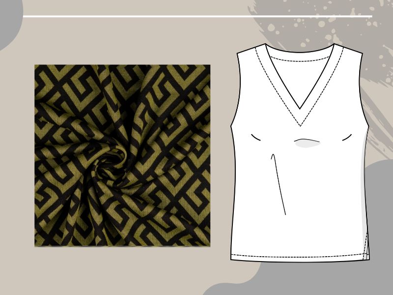 Nähpaket Pullunder MONTAVI  Gr. 32-44  Jacquard Jersey oliv