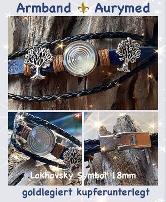 Armband-mehrsträngig, Baum des Lebens, blau, Symbol Lakhovsky MWO Schwingkreis Oszillator Antenne (stromlos), weiße Disc gold legiert + Kupfer unterlegt ca. 18 mm hinter Glas, Einhak Verschluss Armband-mehrsträngig, Baum des Lebens, blau, Symbol Lakhovsky MWO Schwingkreis Oszillator Antenne (stromlos), weiße Disc gold legiert + Kupfer unterlegt ca. 18 mm hinter Glas, Einhak Verschluss