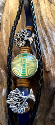 Armband-mehrsträngig, Baum des Lebens, blau, Symbol Lakhovsky MWO Schwingkreis Oszillator Antenne (stromlos), grüne Disc gold legiert + Kupfer unterlegt ca. 18 mm hinter Glas,Einhak Verschluss Armband-mehrsträngig, Baum des Lebens, blau, Symbol Lakhovsky MWO Schwingkreis Oszillator Antenne (stromlos), grüne Disc gold legiert + Kupfer unterlegt ca. 18 mm hinter Glas,Einhak Verschluss