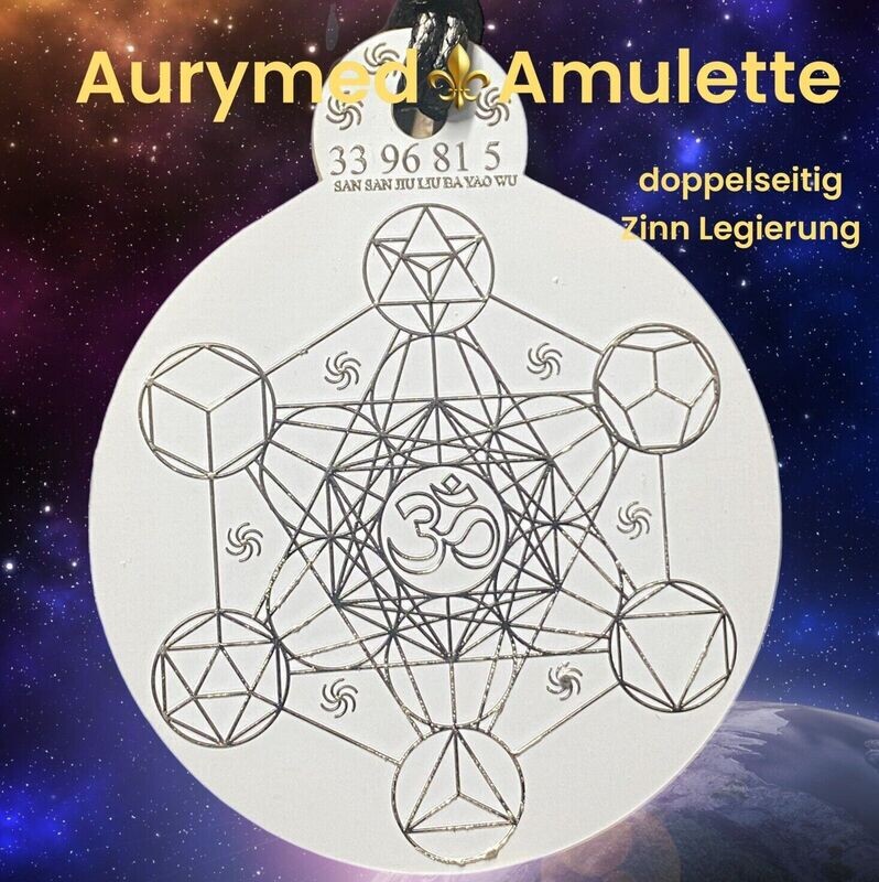 Anhänger Metatron, weiß, Zinn legiert, doppelseitig ca. 52 mm x62 mm Anhänger Metatron, weiß, Zinn legiert, doppelseitig ca. 52 mm x62 mm