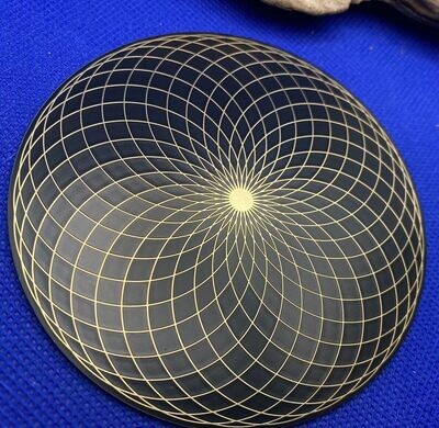 90 mm Disc - 1 Stück - Torus Feldwirbler, schwarz mit Gold Legierung, doppelseitig, Kupfer unterlegt 90 mm Disc - 1 Stück - Torus Feldwirbler, schwarz mit Gold Legierung, doppelseitig, Kupfer unterlegt