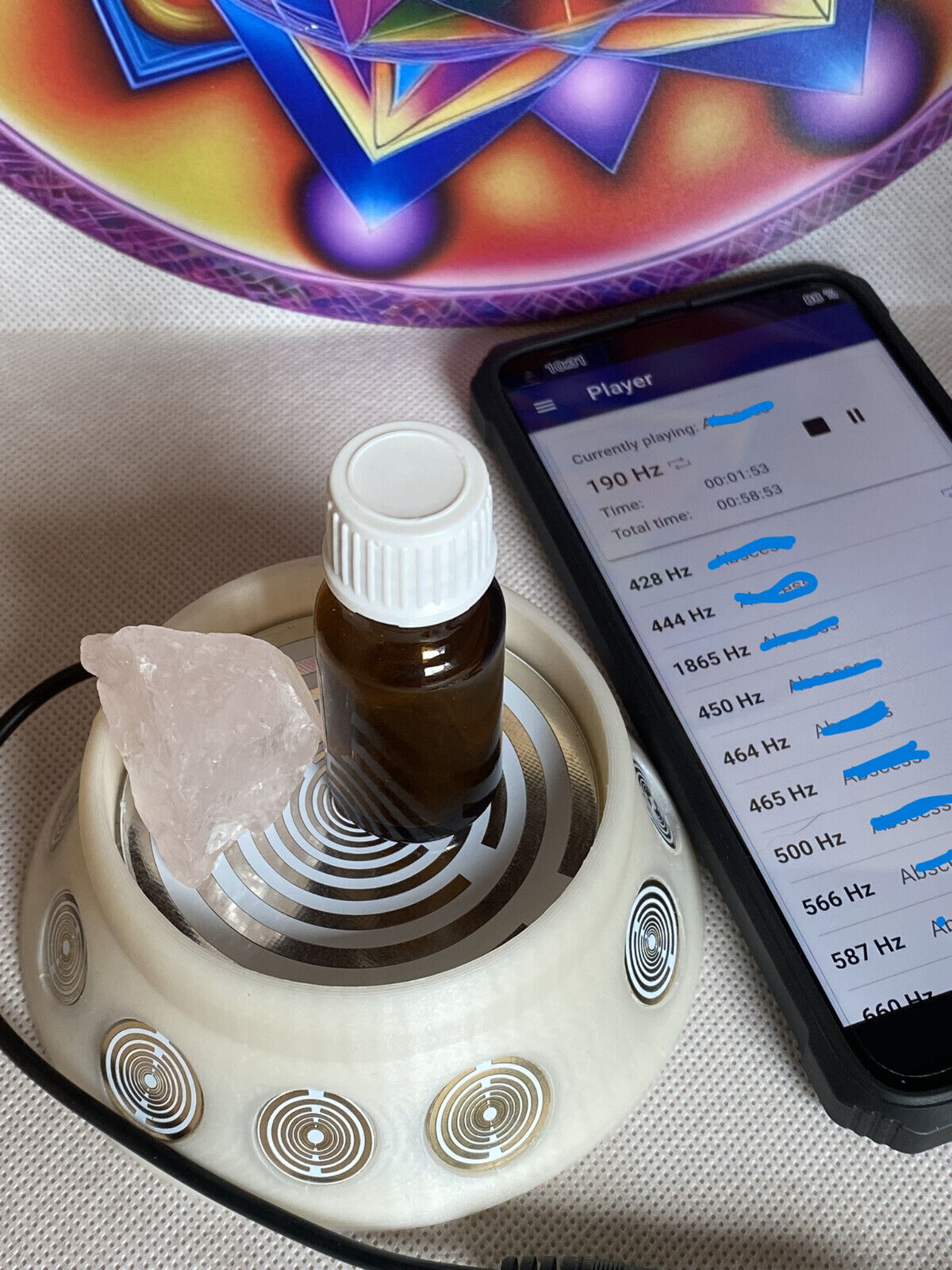 69 mm VibraNex Brunnen - cremeweiß, Oberflächenplatte Zinnlegiert