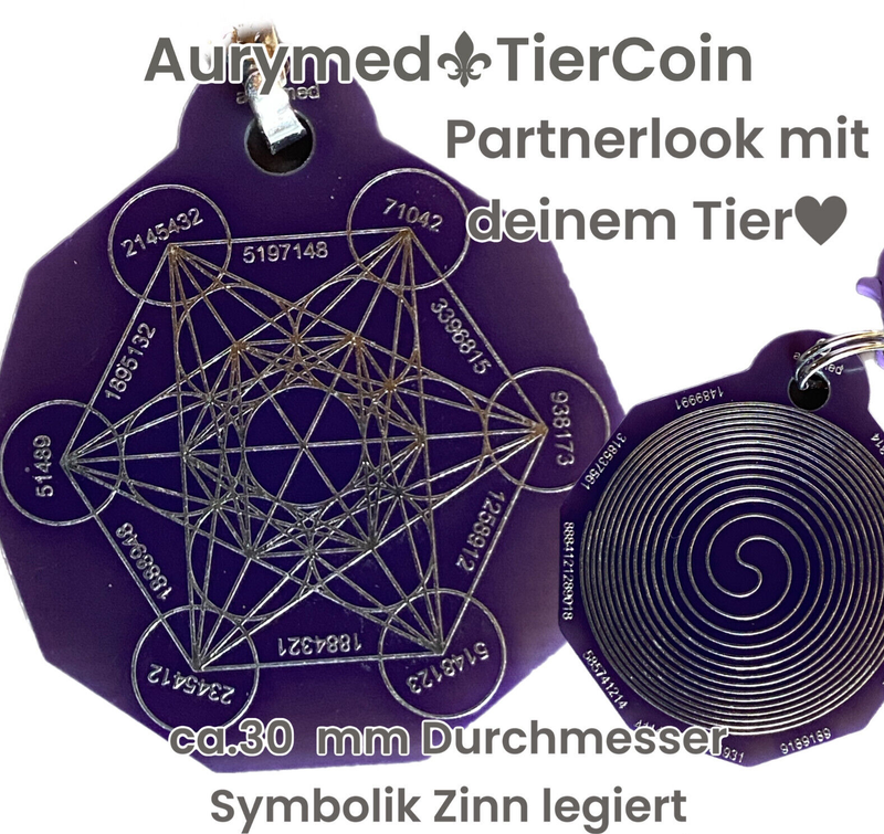 12 x Animal Tier Coin - flieder lila mit Zinn legiert 12 x Animal Tier Coin - flieder lila mit Zinn legiert
