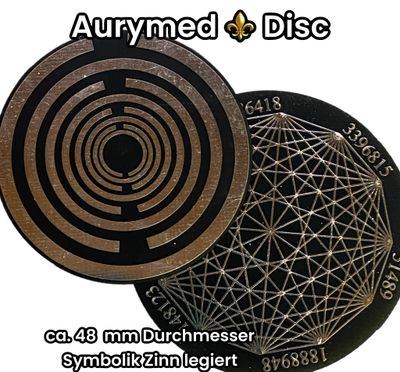 48 mm Disc - 1 Stück - Dodecagram - Lakhovsky MWO Oszillator Antennen Design, doppelseitig, schwarz, Zinn legiert, Kupfer unterlegt 48 mm Disc - 1 Stück - Dodecagram - Lakhovsky MWO Oszillator Antennen Design, doppelseitig, schwarz, Zinn legiert, Kupfer unterlegt
