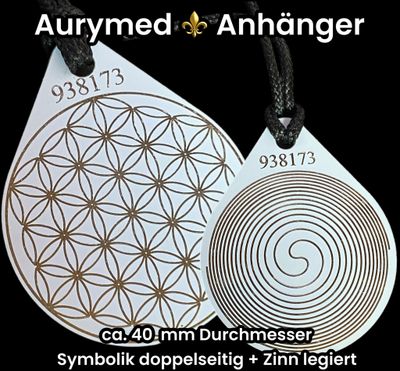 Anhänger Blume des Lebens - Bifilar Spule, ultraweis, ca. 40 mm x 48 mm, Zinn legiert Anhänger Blume des Lebens - Bifilar Spule, ultraweis, ca. 40 mm x 48 mm, Zinn legiert