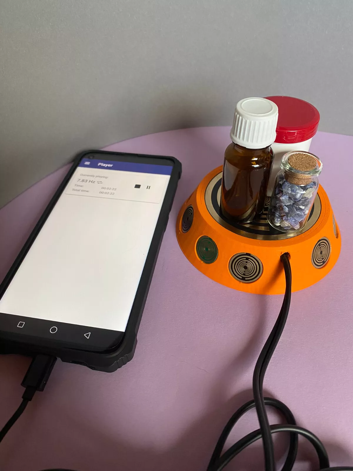 69 mm VibraNex UFO, 1 farbig, Oberflächenplatte Gold legiert