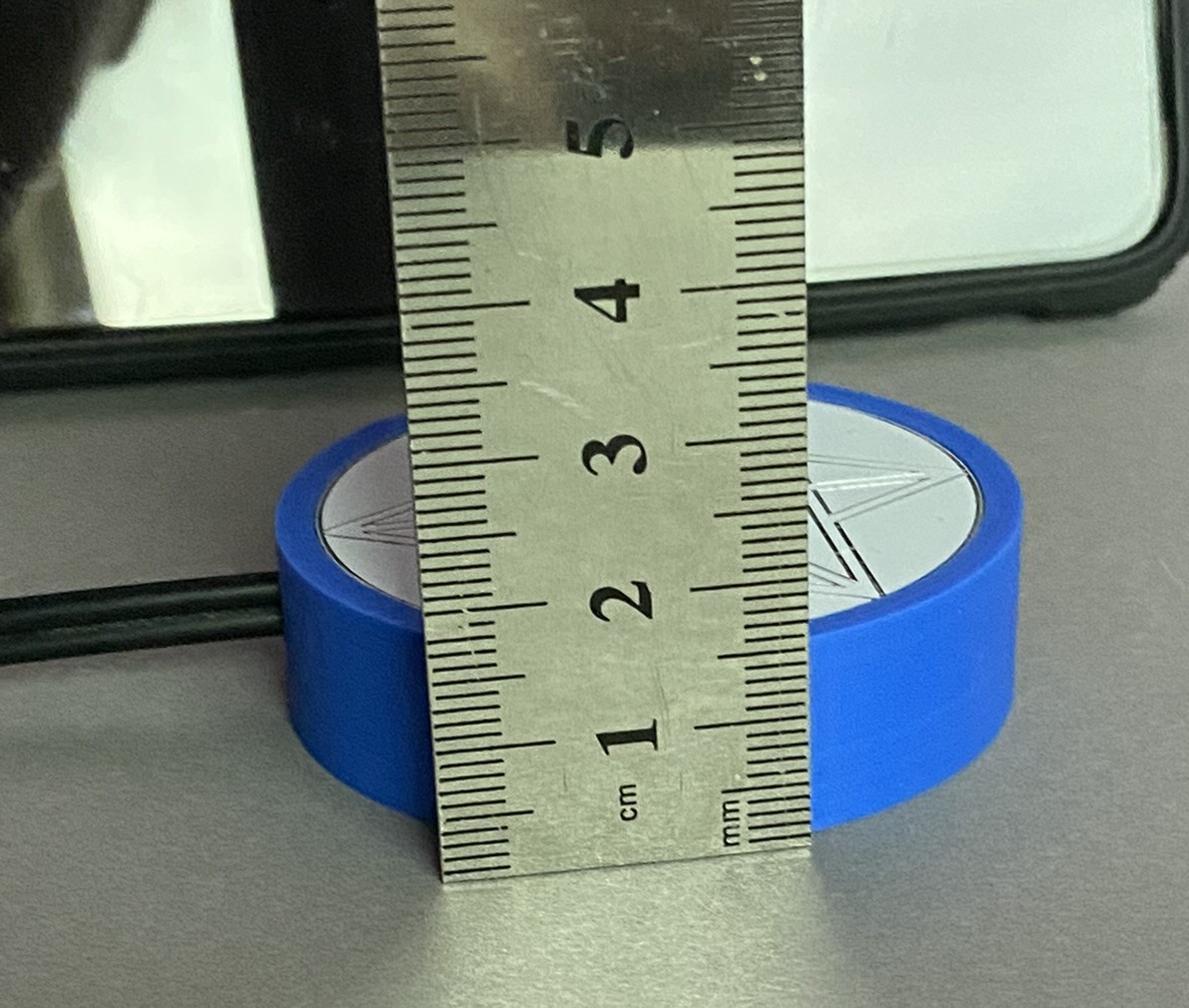 50 mm VibraNex flach, blau, Oberflächenplatte Zinn legiert