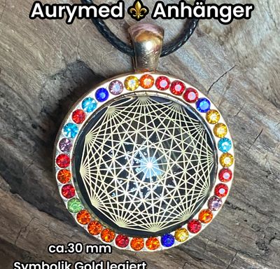 Amulette Glamour, Strassteine,Dodecagram als nachtschwarzer ca. 25 mm großer Coin (hinter Glas) mit Goldlegierung in eine golfarbende (kein Gold) Fassung eingearbeitet, Kupfer unterlegt Amulette Glamour, Strassteine,Dodecagram als nachtschwarzer ca. 25 mm großer Coin (hinter Glas) mit Goldlegierung in eine golfarbende (kein Gold) Fassung eingearbeitet, Kupfer unterlegt