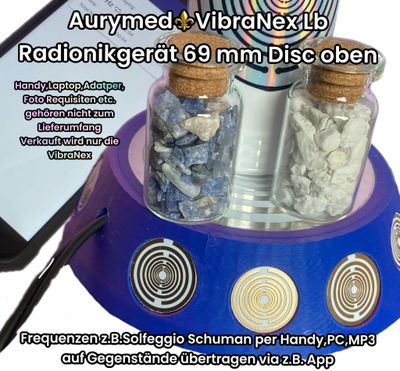 69 mm VibraNex UFO, Farbverlauf, Oberflächenplatte Zinn legiert 69 mm VibraNex UFO, Farbverlauf, Oberflächenplatte Zinn legiert