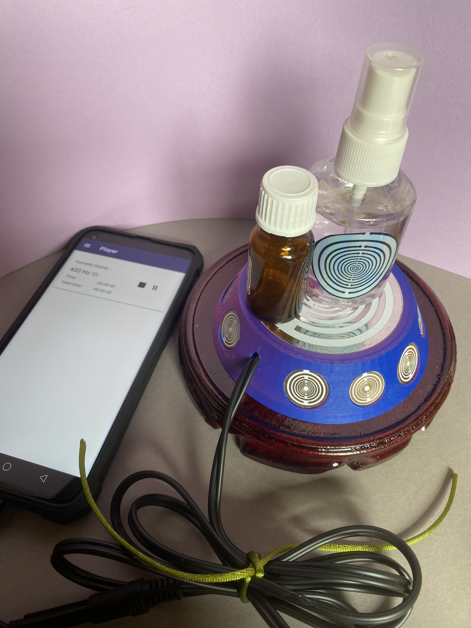 69 mm VibraNex UFO, Farbverlauf, Oberflächenplatte Zinn legiert