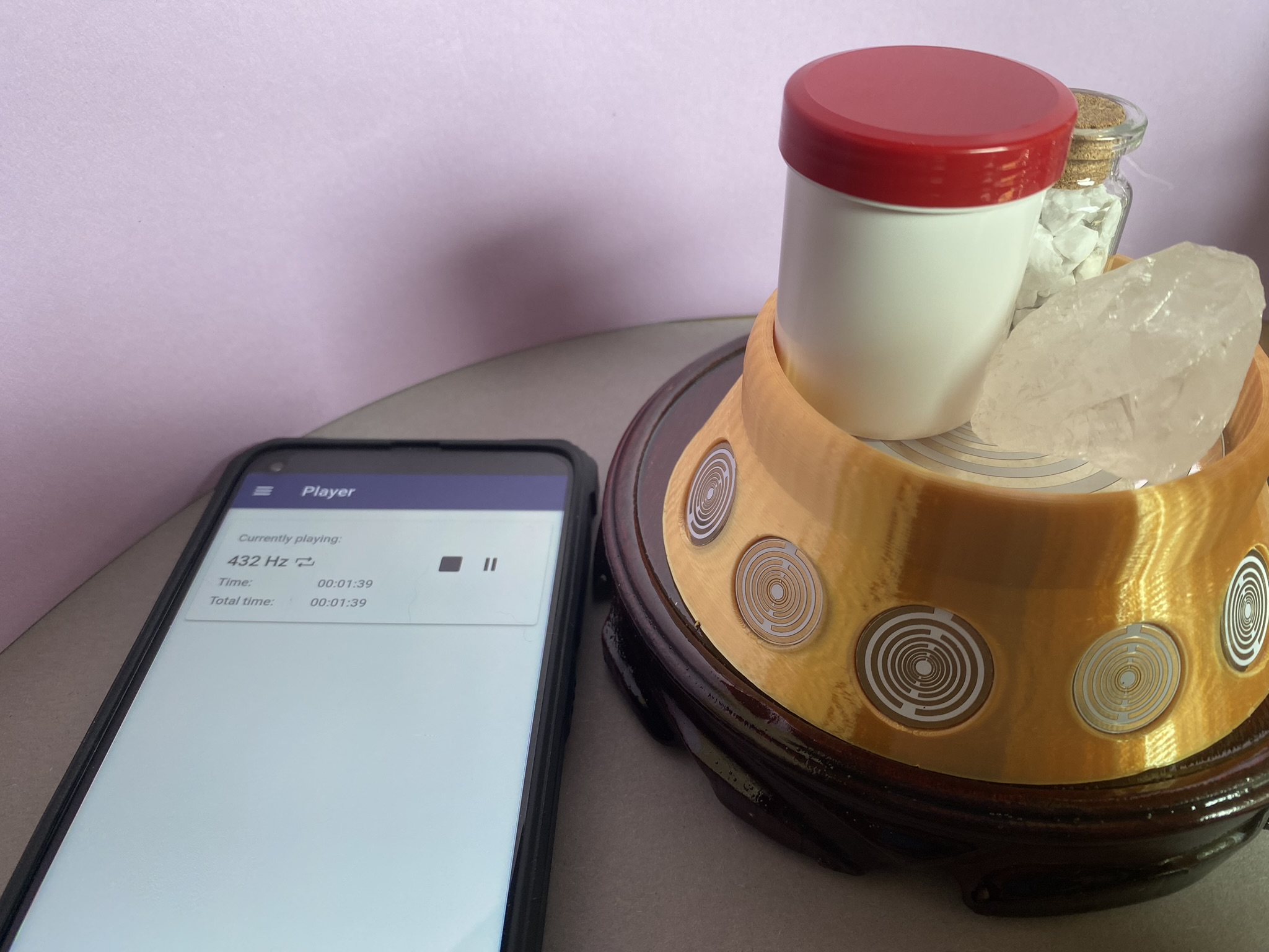 69 mm VibraNex Brunnen, 1 farbig, Oberflächenplatte Zinn legiert