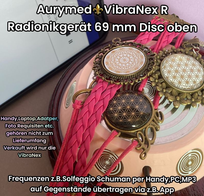 69 mm VibraNex UFO, 1 farbig, Oberflächenplatte Zinn legiert 69 mm VibraNex UFO, 1 farbig, Oberflächenplatte Zinn legiert