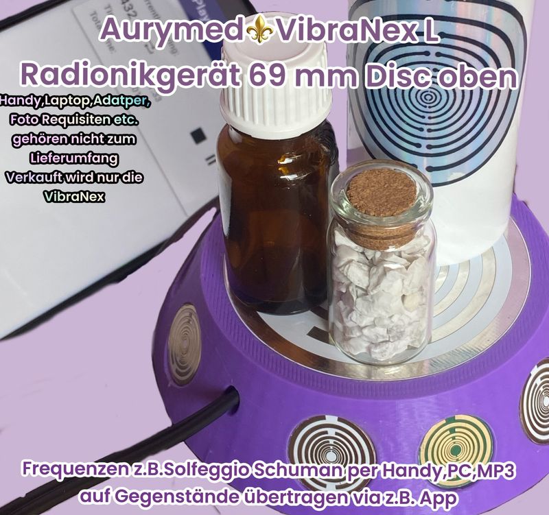 69 mm VibraNex UFO, 1 farbig, Oberflächenplatte Zinn legiert 69 mm VibraNex UFO, 1 farbig, Oberflächenplatte Zinn legiert