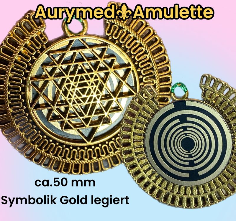 Amulette - bronzefarbend, Sri Yantra- Lakhovsky Amulette - bronzefarbend, Sri Yantra- Lakhovsky