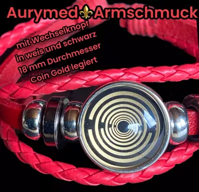 Armband-mehrsträngig, rot ,mit 2x Wechseldruckknopf,Symbol Lakhovsky MWO Schwingkreis Oszillator Antenne (stromlos), Wechsel Disc ca. 18 mm hinter Glas Armband-mehrsträngig, rot ,mit 2x Wechseldruckknopf,Symbol Lakhovsky MWO Schwingkreis Oszillator Antenne (stromlos), Wechsel Disc ca. 18 mm hinter Glas