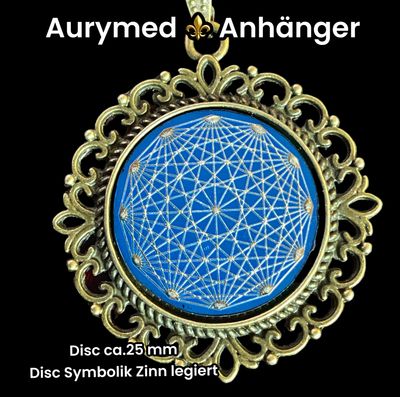 Amulette - bronzefarbend, Dodecagram 12-er Stern, Disc in blau mit ca.25 mm Durchmesser, Disc Symbol Zinn legiert, Kupfer unterlegt Amulette - bronzefarbend, Dodecagram 12-er Stern, Disc in blau mit ca.25 mm Durchmesser, Disc Symbol Zinn legiert, Kupfer unterlegt