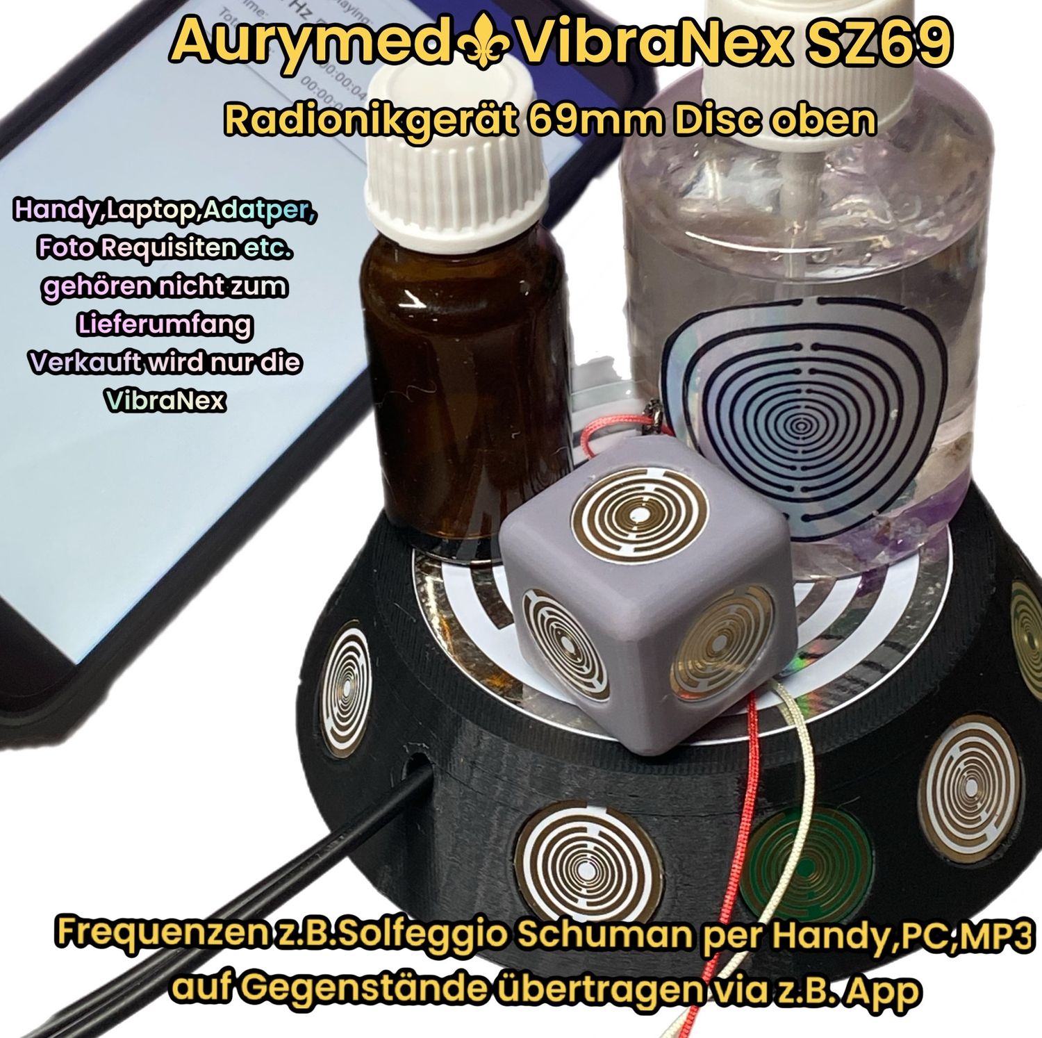 69 mm VibraNex UFO, 1 farbig, Oberflächenplatte Zinn legiert
