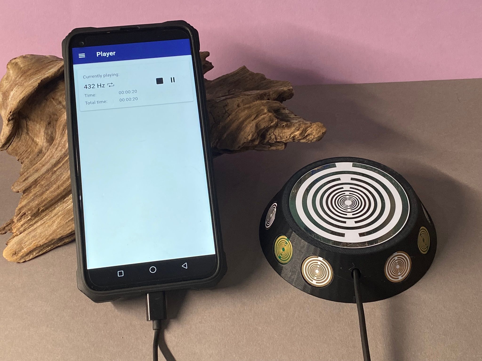 69 mm VibraNex UFO, 1 farbig, Oberflächenplatte Zinn legiert