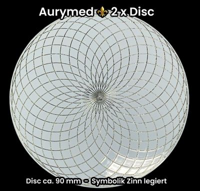90 mm Disc - 2 Stück - Torus Feldwirbler, weiß mit Zinn Legierung, doppelseitig, Kupfer unterlegt 90 mm Disc - 2 Stück - Torus Feldwirbler, weiß mit Zinn Legierung, doppelseitig, Kupfer unterlegt