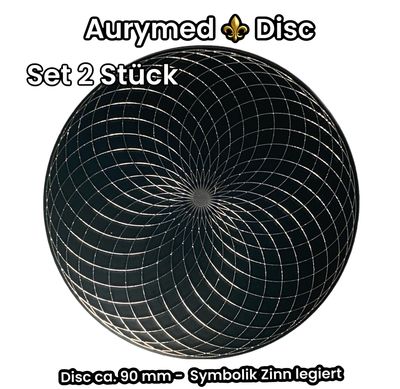 90 mm Disc - 2 Stück - Torus Feldwirbler, schwarz mit Zinn Legierung, doppelseitig, Kupfer unterlegt 90 mm Disc - 2 Stück - Torus Feldwirbler, schwarz mit Zinn Legierung, doppelseitig, Kupfer unterlegt