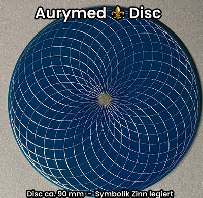 90mm Disc - 1 Stück - Torus Feldwirbler, blau mit Zinn Legierung, doppelseitig, Kupfer unterlegt