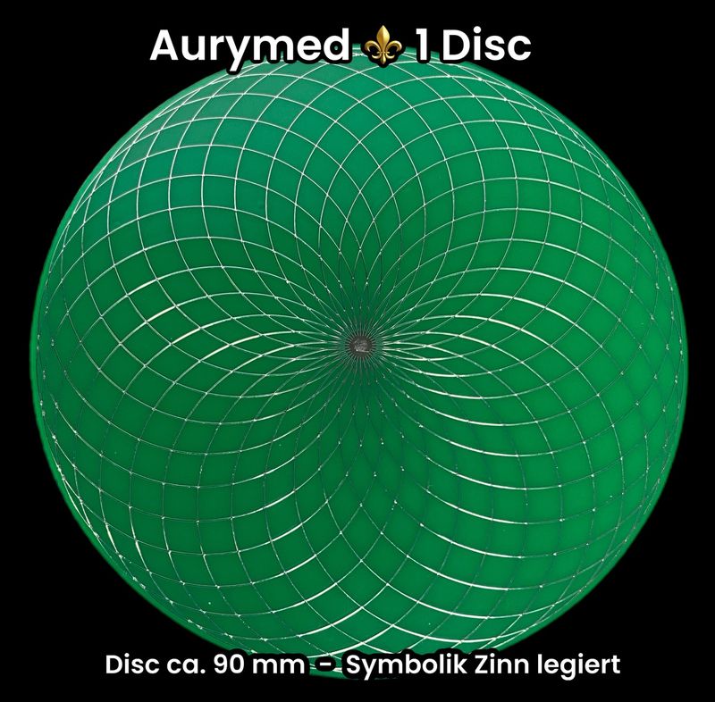 90mm Disc - 1 Stück - Torus Feldwirbler, grün mit Zinn Legierung, doppelseitig, Kupfer unterlegt 90mm Disc - 1 Stück - Torus Feldwirbler, grün mit Zinn Legierung, doppelseitig, Kupfer unterlegt