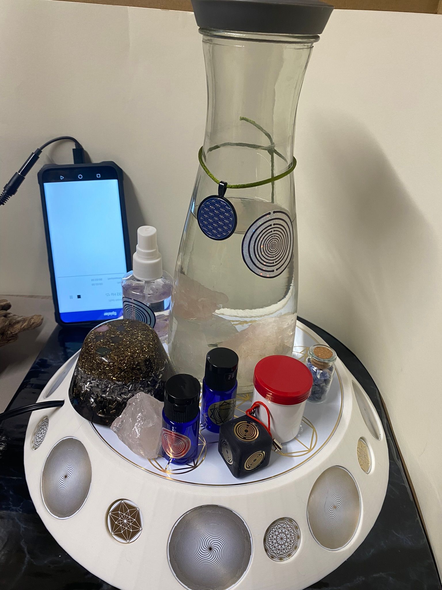 200 mm VibraNex UFO - 1-farbig, Oberflächenplatte Gold legiert