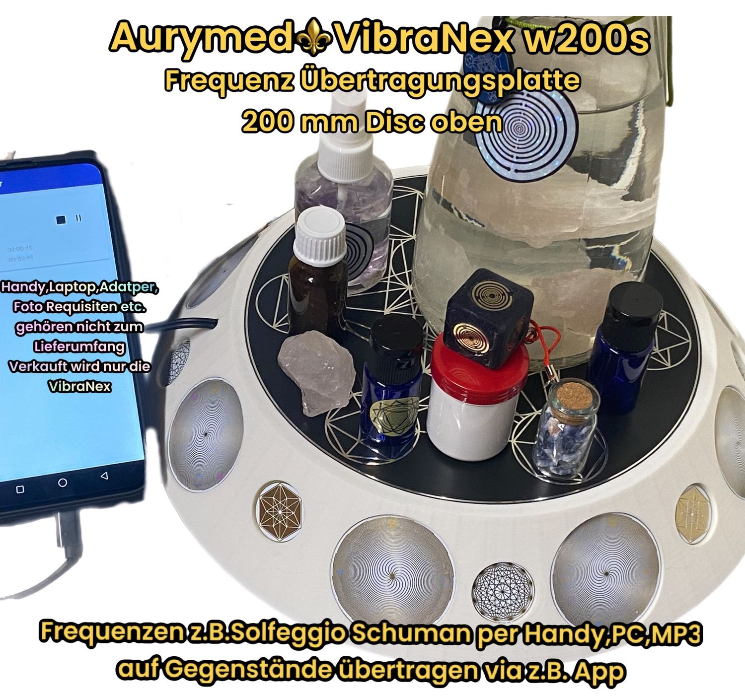 200 mm VibraNex UFO - 1-fabig, Oberflächenplatte Zinn legiert
