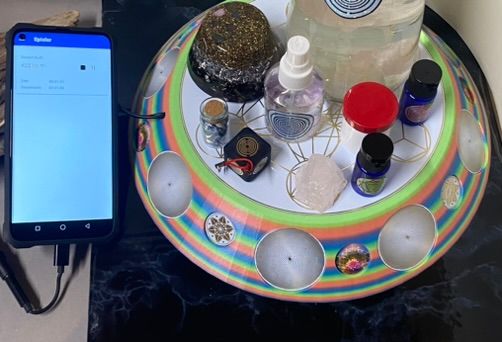 200 mm VibraNex UFO - Einhorn matt, Oberflächenplatte Gold legiert