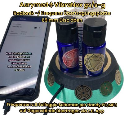 69 mm VibraNex UFO - 2 farbig, Oberflächenplatte Gold legiert 69 mm VibraNex UFO - 2 farbig, Oberflächenplatte Gold legiert